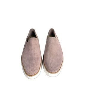 UGG Adley Women’s 11 Perf Suede Slip On Sneakers Blush Pink Tan Casual Shoes